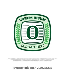 Letter O emblem vintage logo illustration, retro emblem design template isolated on white background