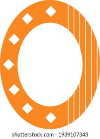 Letter O of the English alphabet