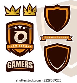 Letter O Esports Gamers Logo Template Creator for Gaming, Esport logo design element.
