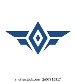 the letter O with F as the wing. suitable for flight logo initials