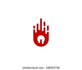 Letter O Fall Logo Design Element