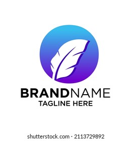 Letter O Feather Logo Design Template Inspiration, Vector Illustration.