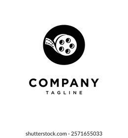 Letter O Film Roll Logo Icon Vector