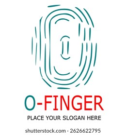 Letter O Finger Style Flat Icon