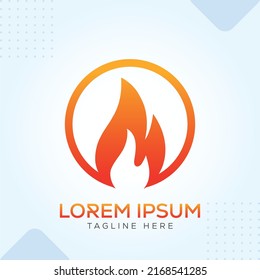 Letter O fire Burning Logo Template In Modern Creative Minimal Style Vector Design