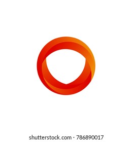 Letter O Fire Logo, 