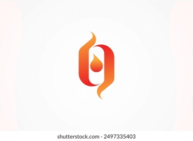 Letter O Flame Logo, letter O with flame combination, usable for brand business and company logos, vector illustration