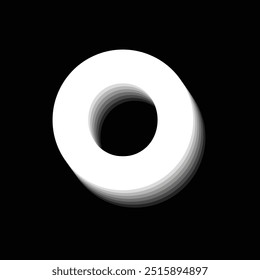 Letter O Flip Text Effect style