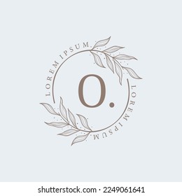 letter O floral logo design. logo for women beauty salon massage cosmetic or spa brand