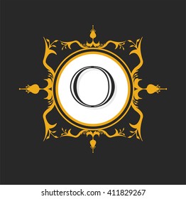 Letter O Floral monogram.