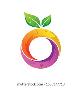 Letter O Fruit Logo Design