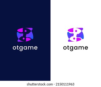 letter o with game logo design template