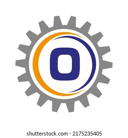 Letter O Gear Logo Design Template Stock Vector (Royalty Free ...