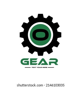 Logo de la plantilla del vector de la carta O. Este diseño es adecuado para la tecnología, industrial o automotriz