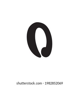 
letter o geometric symbol simple logo vector