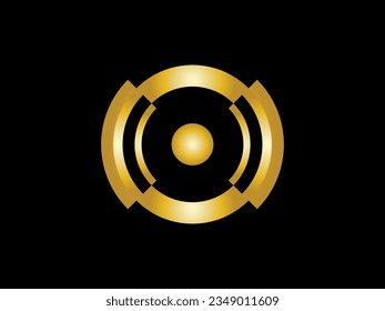 Letter O gold logo design