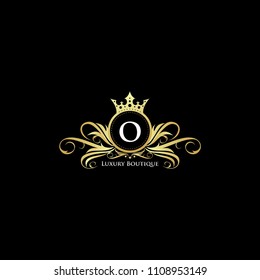 Letter O Gold Queen Luxury Design Logo