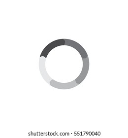 letter o with gradation rotation logo vector