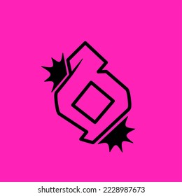 Letter "O" grafitti with pink background for t-shirt and hoodie