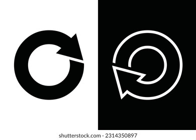 Letter o with growth arrows black and white concept. Very suitable for symbol, logo, company name, brand name, personal name, icon and many more.