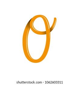 LETTER O. HAND LETTERING. LOGO LETTER O