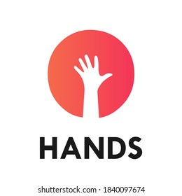 Buchstabe o mit Hand Logo Vorlage Illustration. geeignet für Partnerschaft, Identität, Symbol, Support, Teamwork, Web, Umriss usw.