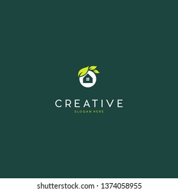 Letter O Home Nature Creative Business Logo Design