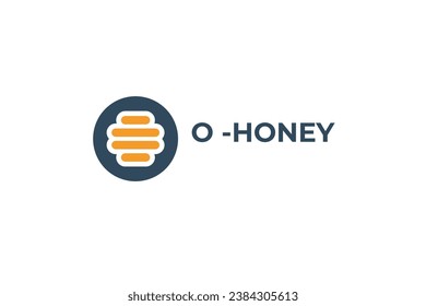 letter o honey nest vector template logo design