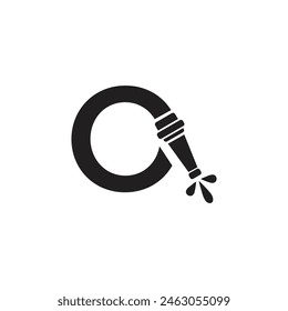 Letter O Hose Fire logo icon vector template.eps