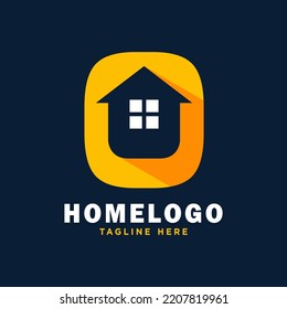 Letter O House Logo Design Template Inspiration, Vector Illustration.