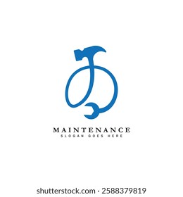 Letter O House Maintenance Logo. Alphabet O Building Construction Icon