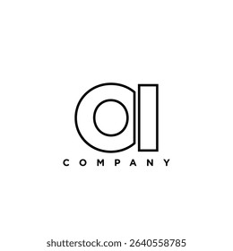 Letter O and I, OI logo design template. Minimal monogram initial based logotype.