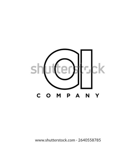 Letter O and I, OI logo design template. Minimal monogram initial based logotype.