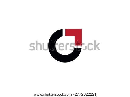 letter O icon and arrow sign vector logo illustration	