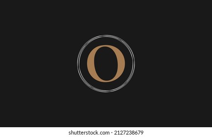 Letter O icon design with circle outline. Creative modern letters icon, Premium vector illustration.