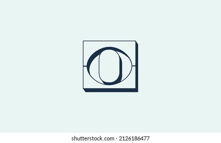 Letter O icon design with square. Creative modern letters icon, Premium vector illustration.