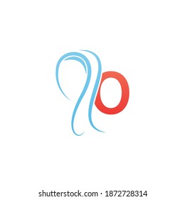 Letter O icon logo combined with hijab icon design template