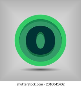 Letter O icon and logo template. New design and elegant typographic concept. Green Colour. File EPS.