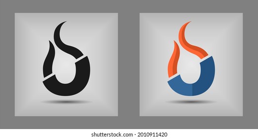 Buchstabe O Symbol und Logo-Vorlage. Neues Design und elegantes typografisches Konzept. Zwei Farben. Datei EPS.