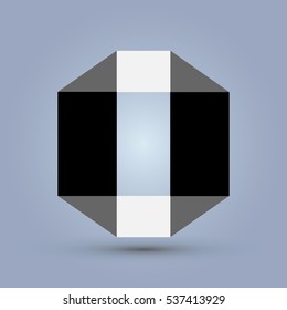 Letter O icon and logo template. Flat design and elegant typographic concept. black and white