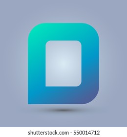 Letter O icon and logo template.  New design and elegant typographic concept. blue