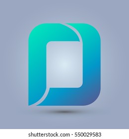 Letter O icon and logo template. New design and elegant typographic concept. blue