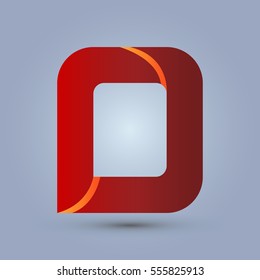 Letter O icon and logo template.  New design and elegant typographic concept. Two line yellow. red