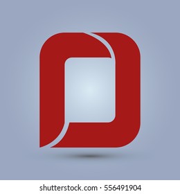 Letter O icon and logo template.  New  Flat design and elegant typographic concept. red