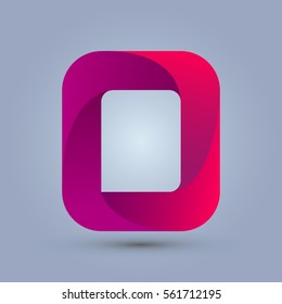 Letter O icon and logo template.  New design and elegant typographic concept. twisted, red and purple