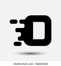 Letter O icon and logo template.  New Flat design and elegant typographic concept. spread the font. Black