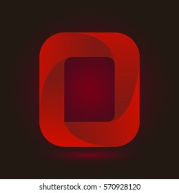 Letter O icon and logo template.  New design and elegant typographic concept. twisted, red color