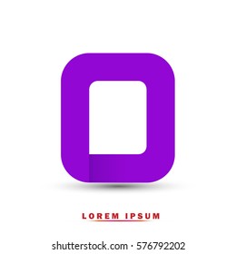 Letter O icon and logo template.  New design, elegant, and simple typographic . purple