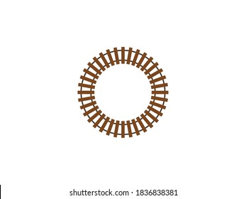Letter O Icon Vector illustration. round line symbol,  Circle rails sign, emblem isolated on white background, Flat style for graphic and web design, logo 