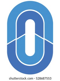 Letter O Icon. Vector Illustration.